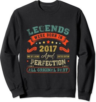 FUNNYEXPRESS Vintage Legend Since 2017 Birthday Mens Women 7 Year Old Sweatshirt