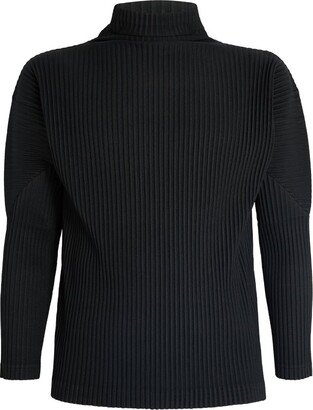 Pleated Long-Sleeve T-Shirt