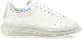 Oversized Gel Sole Leather Platform Sneakers