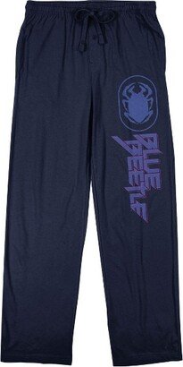 Blue Beetle Scarab Logo Men's Navy Sleep Pajama Pants-XXL