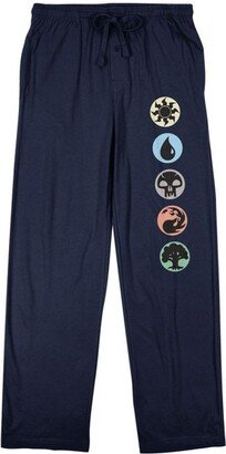 Magic: The Gathering Magic the Gathering Game Symbols Men's Navy Blue Drawstring Sleep Pajama Pants-M
