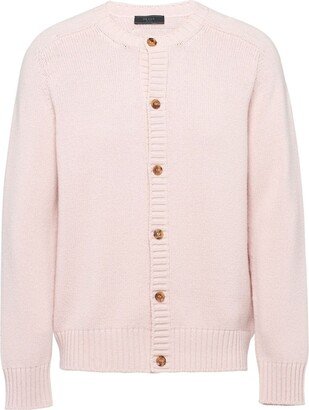 Button-Fastening Long-Sleeve Cardigan