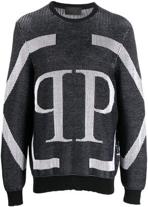 Logo Intarsia Merino Wool Jumper