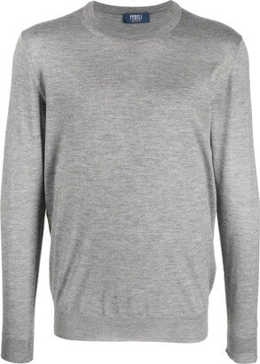 Round-Neck Fine-Knit Jumper