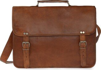 Vida Vida Vida Vintage Classic Leather Laptop Bag Fifteen Inch