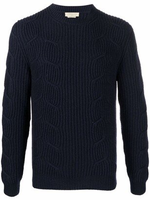 Ribbed Cable-Knit Jumper