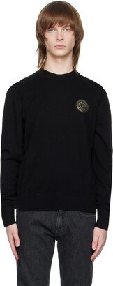 Black V-Emblem Sweater