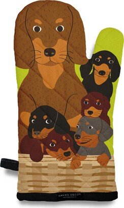 All Things Doxie Dachshund in The Basket Oven Mitt