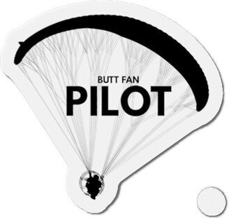 Butt Fan Pilot Aka Funny Paramotor Kiss-Cut Magnets, Humor, Aviation Magnet, Gift For