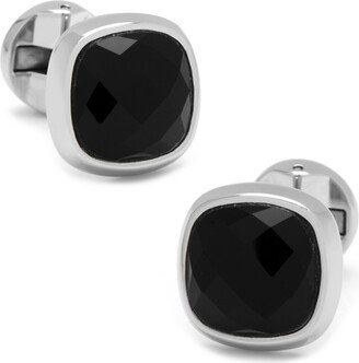 Faceted Onyx Cushion Cufflinks