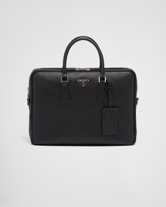 Saffiano Leather Briefcase-AA