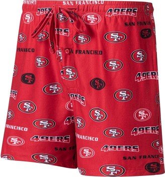 Men's Concepts Sport Scarlet San Francisco 49ers Breakthrough Jam Allover Print Knit Shorts