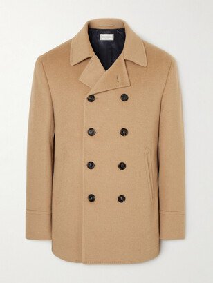 Double-Breasted Camel Hair Peacoat