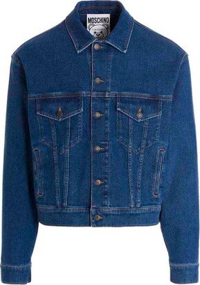 Logo Embroidered Denim Jacket-AA