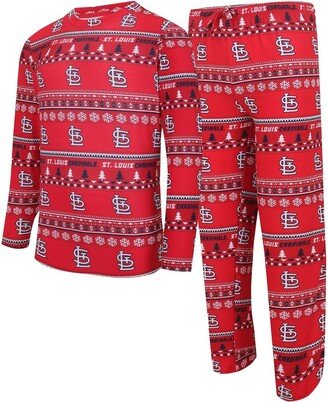 Men's Concepts Sport Red St. Louis Cardinals Knit Ugly Sweater Long Sleeve Top & Pants Set