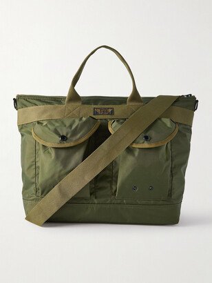 Medium Webbing-Trimmed Recycled-Nylon Messenger Bag