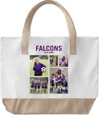 Large Tote Bags: Gallery Of Five Large Tote, Beige, Photo Personalization, Large Tote, Multicolor