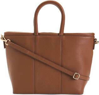 TJMAXX Leather Double Grab Handle Tote