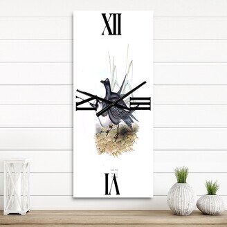 Designart 'Vintage Bird Of Europe II' Traditional Large Wall Clock