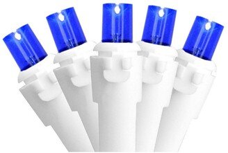 Northlight Set of 50 Blue Led Wide Angle Christmas Lights - White Wire