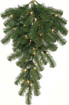 30 Douglas Fir Artificial Christmas Teardrop, Clear Dura-lit Incandescent Mini Lights