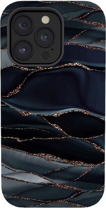 UtArt Midnight Marble Deep Ocean Waves Tough iPhone 14 Pro Case