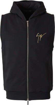 Logo Embroidered Hooded Vest