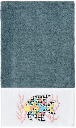 Feliz Embellished Bath Towel - Teal