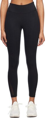 Black Paneled Leggings-AA