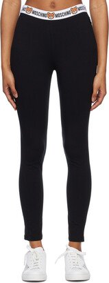 Black Elasticized Leggings-AA