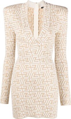 Monogram-Jacquard Mini Dress