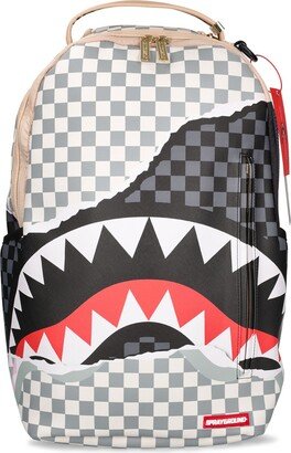 Printed canvas backpack