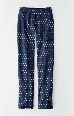 Women's Anywear Heart Print Ponte Ankle Pants - Navy Multi - 8P - Petite Size