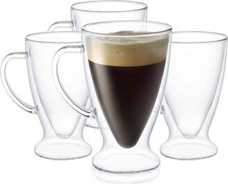 Declan Irish Coffee Double Wall Insulated Mugs, Set of 4