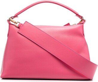 Leonie Hanne Woman's Hobo Pink Leather Small Handbag