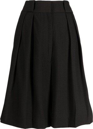 Rillo wide-leg pleated shorts