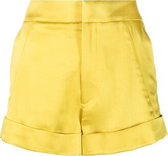 Tailored Satin-Finish Shorts