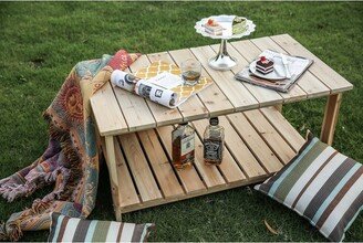 PATIO FESTIVAL All-WEATHER Adirondack Wooden Coffee Table