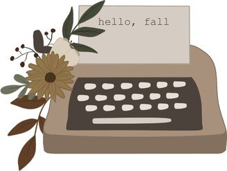 Floral Typewriter Fall Cookie Cutter