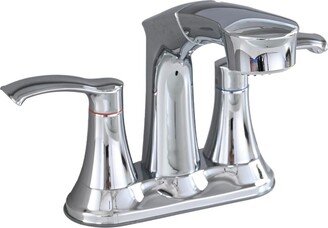 Simplie Fun Bathroom Faucet with Pull Out Sprayer, 2 Handle 4 Inch Faucet Utility Sink Faucet, Chrome