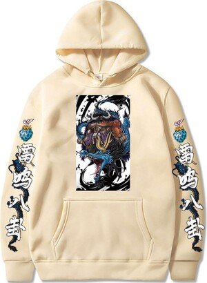 ZenvyA Digital printed loose casual and fashionable men's and women's hooded plush sweater