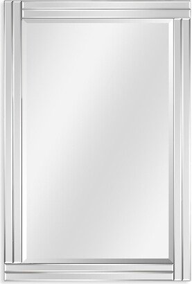 Moderno Stepped Beveled Rectangle Wall Mirror