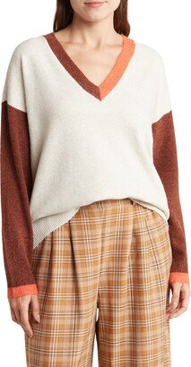 V-Neck Colorblock Sweater