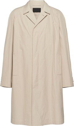 Single-Breasted Cotton Overcoat