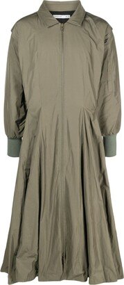 AARON ESH Godet Bomber Gown Coat