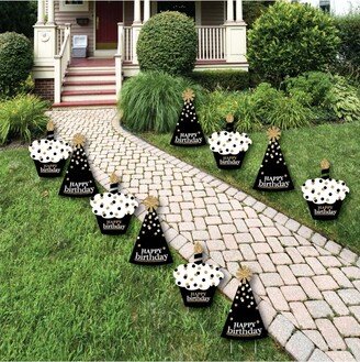 Big Dot Of Happiness Adult Happy Birthday Lawn Decor - Outdoor Birthday Party Yard Decor 10 Pc