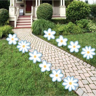 Big Dot Of Happiness Blue Daisy Flowers Lawn Outdoor Floral Party Yard Decorations 10 Piece