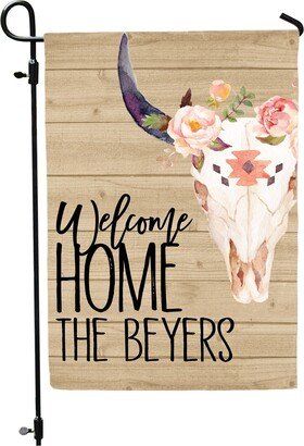 Bohemian Bull Skull Southwest Garden Flag Outdoor Decorative Yard House Banner Double Sided-Readable Both Sides Made in Usa