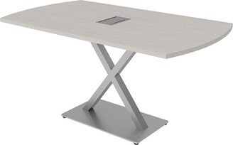 Skutchi Designs, Inc. 5 Ft Arc Rectangle Conference Room Table X Base With Electric Module