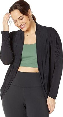 Plus Size Foundation Munra Wrap (Black) Women's Clothing